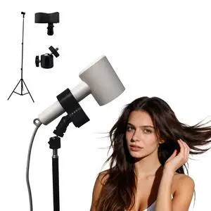 Hair Dryer Holder Stand, Hands Free Blow Dryer Stand with Clamp, Adjustable Height & 360° Rotating Hair Dryer Stand for Home & Salon Styling, Foldable & Stable Hair Dryer Holder Stand, Hands Free Blow Dryer Stand with Clamp, Adjustable Height & 360° Rotating Hair Dryer Stand for Home & Salon Styling, Foldable & Stable