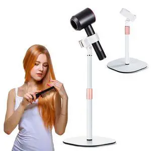 Hair Dryer Stand Holder-19 inch Ultra Stable Blow Dryer Stand White Hair Dryer Stand Holder-19 inch Ultra Stable Blow Dryer Stand White