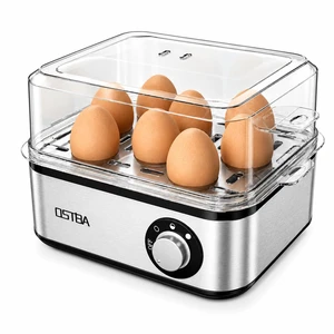 Egg Cooker, 8-Egg Electric Boiler for Hard Boiled Eggs | Omelet Bowl, Auto Shut-Off, Soft Medium Hard Eggs, 500W Steam Cooking, Measuring Cup with Piercer Egg Cooker, 8-Egg Electric Boiler for Hard Boiled Eggs | Omelet Bowl, Auto Shut-Off, Soft Medium Hard Eggs, 500W Steam Cooking, Measuring Cup with Piercer