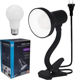 LED Clip on Desk Lamp with 360° Flexible Gooseneck (Black Finish) LED Clip on Desk Lamp with 360° Flexible Gooseneck (Black Finish)