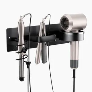3-in-1 Hair Dryer Holder Wall Mount, Hair Tool Organizer 3-in-1 Hair Dryer Holder Wall Mount, Hair Tool Organizer