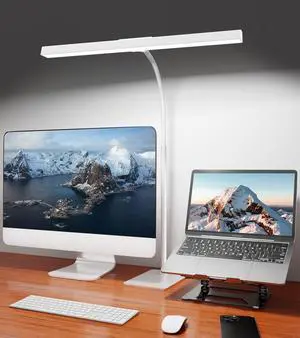 LED Desk Lamp for Home Office with Base, Eye-Caring Desk Light 12W, White LED Desk Lamp for Home Office with Base, Eye-Caring Desk Light 12W, White
