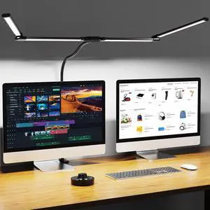 Desk Lamp, Clamp Desks Lamps for Home Office, 24W Flexible Gooseneck Table Lamp, 10 Color Modes & Brightness Eye-Caring Desk Light w/USB Adapter (12V2A Black) Desk Lamp, Clamp Desks Lamps for Home Office, 24W Flexible Gooseneck Table Lamp, 10 Color Modes & Brightness Eye-Caring Desk Light w/USB Adapter (12V2A Black)
