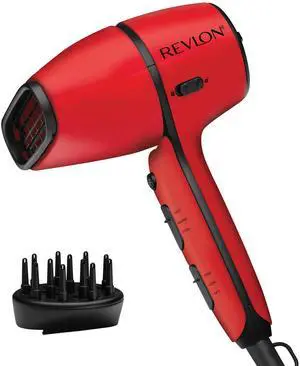 Airflow Control Hair Dryer with Diffuser - 1875W Blow Dryer Head Rotates 90° for Total Control, Wider Head for Less Drying Time, Reduces Frizz (Red) Airflow Control Hair Dryer with Diffuser - 1875W Blow Dryer Head Rotates 90° for Total Control, Wider Head for Less Drying Time, Reduces Frizz (Red)