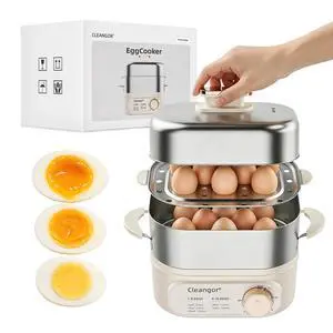Hard Boiled Egg Steamer16 Med / 12 Large Eggs, 304 SS + PP, Auto Shut Off Hard Boiled Egg Steamer16 Med / 12 Large Eggs, 304 SS + PP, Auto Shut Off