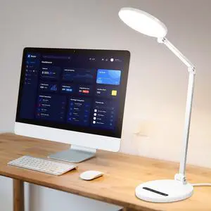 LED Desk Lamp for Home Office, Eye-Caring Desk Light for Video Call, Dimmable 3 Color Temperature 10 Brightness Computer Light, Led Desk Light, Memory & Timer Func, Adjustable Flexible Swing Arm LED Desk Lamp for Home Office, Eye-Caring Desk Light for Video Call, Dimmable 3 Color Temperature 10 Brightness Computer Light, Led Desk Light, Memory & Timer Func, Adjustable Flexible Swing Arm