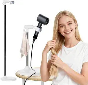 Heavy Duty Hair Dryer Stand, 360° Rotating, Adjustable Height Heavy Duty Hair Dryer Stand, 360° Rotating, Adjustable Height