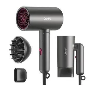 Diffuser Hair Dryer for Curly Hair,1500W Fast Drying Blow Dryer with Diffuser for Women,Compact & Portable Negative Ion Hairdryer,Mini and Foldable Blowdryer Design for Travel(Gray) Diffuser Hair Dryer for Curly Hair,1500W Fast Drying Blow Dryer with Diffuser for Women,Compact & Portable Negative Ion Hairdryer,Mini and Foldable Blowdryer Design for Travel(Gray)