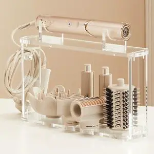Acrylic Holder and Organizer for Shark Flexstyle, Shark Hair Dryer Stand and Holder, Flex Style Countertop Organizer Storage for Flexstyle Attachments, Shark Hair Blower Styler Rack Acrylic Holder and Organizer for Shark Flexstyle, Shark Hair Dryer Stand and Holder, Flex Style Countertop Organizer Storage for Flexstyle Attachments, Shark Hair Blower Styler Rack