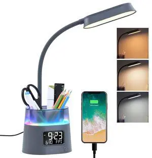 LED Desk Lamp for College Dorm Room Essentials, 3 Modes,Touch, Gray LED Desk Lamp for College Dorm Room Essentials, 3 Modes,Touch, Gray