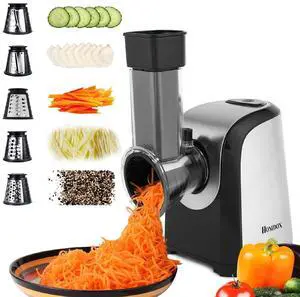 Electric Cheese Grater Slicer Shredder Salad Maker for Kitchen 150W 5-in-1 Electric Cheese Grater Slicer Shredder Salad Maker for Kitchen 150W 5-in-1