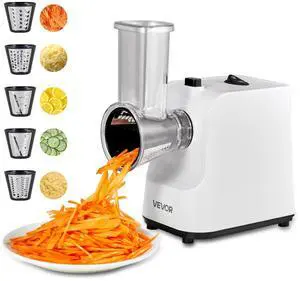 Electric Cheese Grater Salad Maker, 200W Salad Shooter, Electric Vegetable Slicer Shredder Chopper for Fruits with 5 Attachments, Stainless Steel Food Cutter for Vegetables, and Cheeses Electric Cheese Grater Salad Maker, 200W Salad Shooter, Electric Vegetable Slicer Shredder Chopper for Fruits with 5 Attachments, Stainless Steel Food Cutter for Vegetables, and Cheeses