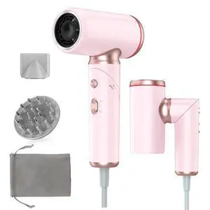Dual Voltage Hair Dryer Travel Europe Foldable, High Speed Ionic Blow Dryer Fast Drying,100-240V Portable Dryers with Magnetic Nozzles,1300W, Pink Dual Voltage Hair Dryer Travel Europe Foldable, High Speed Ionic Blow Dryer Fast Drying,100-240V Portable Dryers with Magnetic Nozzles,1300W, Pink