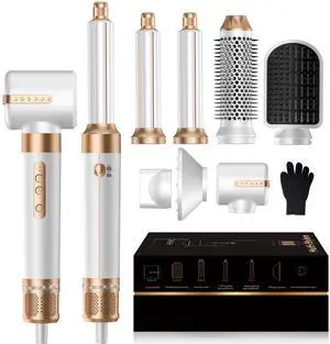 Blow Dryer Brush 7 in ONEAutowrap Curling Wand, 110,000 RPM High-Speed Negative Ionic Hair Dryer with Diffuser Concentrator, Round Brush Blow Dryer Air Styler, Volumizing Hair Styling Tools Blow Dryer Brush 7 in ONEAutowrap Curling Wand, 110,000 RPM High-Speed Negative Ionic Hair Dryer with Diffuser Concentrator, Round Brush Blow Dryer Air Styler, Volumizing Hair Styling Tools