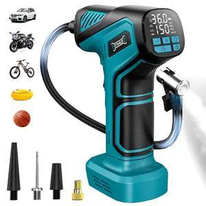 150PSI Cordless Tire Inflator Compatible with Makita 18V Battery 150PSI Cordless Tire Inflator Compatible with Makita 18V Battery