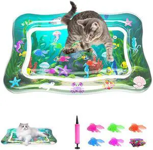 Interactive Cat Toys for Indoor Cats Water Mat with Floating Fish Interactive Cat Toys for Indoor Cats Water Mat with Floating Fish