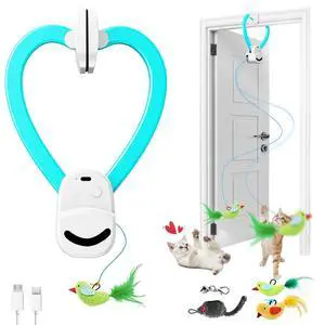 Interactive Cat Toys for Indoor Cats Automatic Electric Flying Bird Feather Mouse Toy - Best Kitten & Adult Cat Enrichment Mouse cat Toy Hanging Electric Kitty Toys for Bored Cats Interactive Cat Toys for Indoor Cats Automatic Electric Flying Bird Feather Mouse Toy - Best Kitten & Adult Cat Enrichment Mouse cat Toy Hanging Electric Kitty Toys for Bored Cats