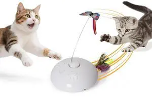 Cat Toy 3in1 Automatic Interactive Wand Toy for Indoor Cats,Moving Butterfly&Glowing Feathers Speedy Tail,Rechargeable Cat Enrichment Toys for Kittens Cat Toy 3in1 Automatic Interactive Wand Toy for Indoor Cats,Moving Butterfly&Glowing Feathers Speedy Tail,Rechargeable Cat Enrichment Toys for Kittens