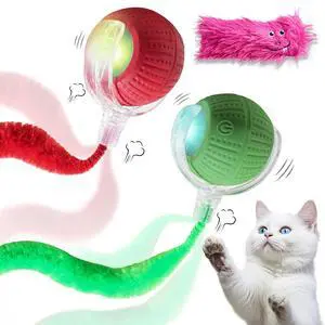 2 PCS Interactive Cat Toys for Indoor Cats, Fast Rolling on Carpet Flash and Motion Activated Cat Balls for Bored Indoor Cats 2 PCS Interactive Cat Toys for Indoor Cats, Fast Rolling on Carpet Flash and Motion Activated Cat Balls for Bored Indoor Cats