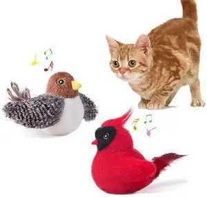 Cat Toys Chirping Birds 2 Pcs with Catnip SilverVine, Interactive Cat Kicker, Lifelike Birdie Tweets, Indoor Kitty Kitten Exercise Toys 4.0" Cat Toys Chirping Birds 2 Pcs with Catnip SilverVine, Interactive Cat Kicker, Lifelike Birdie Tweets, Indoor Kitty Kitten Exercise Toys 4.0"