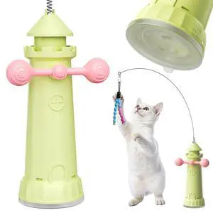 Cat Interactive Toys for Indoor Cats, Enhanced Suction Cup Cat Teaser Wand, Kitty Enrichment Chase Toy Fun Weight Loss Exercise Toy for Kitten Adult Cats Boredom Relief Keep Them Busy Cat Interactive Toys for Indoor Cats, Enhanced Suction Cup Cat Teaser Wand, Kitty Enrichment Chase Toy Fun Weight Loss Exercise Toy for Kitten Adult Cats Boredom Relief Keep Them Busy