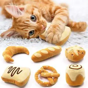 Plush Bread Catnip Toys for Indoor Cats 6 Pack Plush Bread Catnip Toys for Indoor Cats 6 Pack