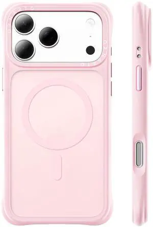 Magnetic for iPhone 17 Pro Case, Slim Matte Translucent, Chalk Pink Magnetic for iPhone 17 Pro Case, Slim Matte Translucent, Chalk Pink