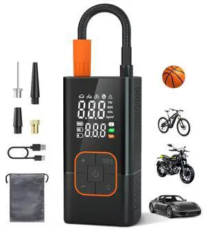 Tire Inflator Portable Air Compressor, 150 PSI Air Pump with Digital Gauge Tire Inflator Portable Air Compressor, 150 PSI Air Pump with Digital Gauge