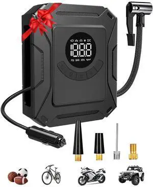 Tire Inflator Portable Air Compressor with 12V DC Car Plug Tire Inflator Portable Air Compressor with 12V DC Car Plug
