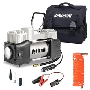 12V Tire Inflator, 150 PSI Dual-Cylinder Air Pump for Car, SUV, RV 12V Tire Inflator, 150 PSI Dual-Cylinder Air Pump for Car, SUV, RV