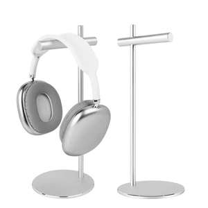 Aluminum Alloy Headphone Stand for Desk with Non-Slip Base - Universal Headset Stand Compatible with Over-Ear, On-Ear and Neckband Headphones (Silver) Aluminum Alloy Headphone Stand for Desk with Non-Slip Base - Universal Headset Stand Compatible with Over-Ear, On-Ear and Neckband Headphones (Silver)