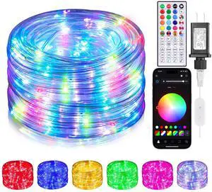 49FT LED Rope Lights Outdoor Indoor Color Changing with Remote & APP 49FT LED Rope Lights Outdoor Indoor Color Changing with Remote & APP