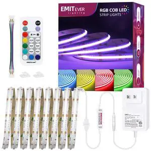 RGB COB Strip Light Kit 16.4ft,3150LEDs,Dimmable Color Changing RGB COB Strip Light Kit 16.4ft,3150LEDs,Dimmable Color Changing