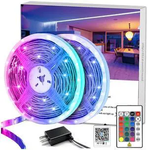 LED Lights 65.6ft, 5050 RGB Led Strip Lights Flexible Color Changing Remote Control Led Light Strips, 2 Rolls of 32.8ft Led Lights for Bedroom, Living Room, Party Home Decor LED Lights 65.6ft, 5050 RGB Led Strip Lights Flexible Color Changing Remote Control Led Light Strips, 2 Rolls of 32.8ft Led Lights for Bedroom, Living Room, Party Home Decor