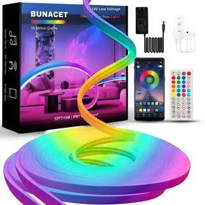 52FT LED Neon RGB+IC Lights IP65 Waterproof Outdoor Lights 2 Rolls 52FT LED Neon RGB+IC Lights IP65 Waterproof Outdoor Lights 2 Rolls