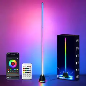 RGB LED Corner Floor Lamp with App, Remote Control and Music Sync RGB LED Corner Floor Lamp with App, Remote Control and Music Sync