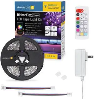 423500 RibbonFlex Home 16ft. RGB+W Smart LED Tape Light Kit, Multi-Color and White 423500 RibbonFlex Home 16ft. RGB+W Smart LED Tape Light Kit, Multi-Color and White