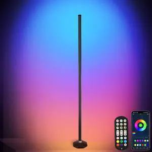 LED RGB Corner Lamp - Smart RGB LED Corner Floor Lamp Adjustable Height with 16 Millon RGBWIC Color Changing Lights 300+ Scene,Music Sync&Timer,Ambient Lighting for Living Room,Bedroom,Game Room LED RGB Corner Lamp - Smart RGB LED Corner Floor Lamp Adjustable Height with 16 Millon RGBWIC Color Changing Lights 300+ Scene,Music Sync&Timer,Ambient Lighting for Living Room,Bedroom,Game Room