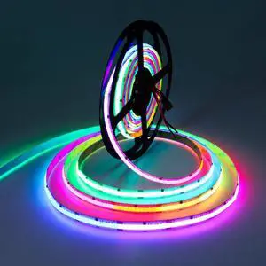 COB Led Strip Lights Addressable RGB IC WS2811 12V Led Lights Strip 16.4FT 3600LEDs Programmable Digital Flexible LED Pixel Rope Light for Bedroom TV Home Decor(No Power Supply & Controller) COB Led Strip Lights Addressable RGB IC WS2811 12V Led Lights Strip 16.4FT 3600LEDs Programmable Digital Flexible LED Pixel Rope Light for Bedroom TV Home Decor(No Power Supply & Controller)