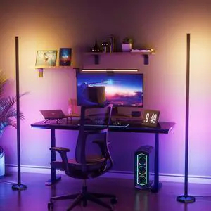2PCS RGB Floor Lamp, Bluetooth APP and Remote Control 65" Smart Modern Standing Lamp Music Sync 16 Million DIY Colors Changing LED Floor Lamp with Heavy Base for LivingRoom Bedroom GameRoom 2PCS RGB Floor Lamp, Bluetooth APP and Remote Control 65" Smart Modern Standing Lamp Music Sync 16 Million DIY Colors Changing LED Floor Lamp with Heavy Base for LivingRoom Bedroom GameRoom