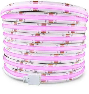 24V COB RGB LED Strip Light 32.8ft,16 Million RGB Colors Changing,High Density 6720 LEDs Flexible COB LED Strip Light DC 24V for Bedroom Decoration (Without LED Controller&24V Power Supply) 24V COB RGB LED Strip Light 32.8ft,16 Million RGB Colors Changing,High Density 6720 LEDs Flexible COB LED Strip Light DC 24V for Bedroom Decoration (Without LED Controller&24V Power Supply)
