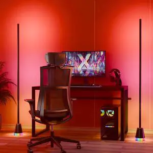 2PCS RGB Corner Floor Lamp, 60 Inch Bright Standing Lamps for Bedroom with APP and Remote Modern Floor Lamp Color Changing Ambience Light with Music Sync and 16 Million Colors 2PCS RGB Corner Floor Lamp, 60 Inch Bright Standing Lamps for Bedroom with APP and Remote Modern Floor Lamp Color Changing Ambience Light with Music Sync and 16 Million Colors