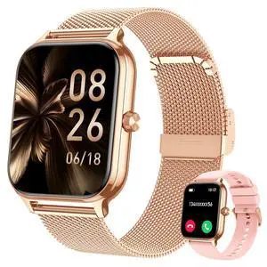 Smart Watch Women Men, Answer/Make Call, 1.96'' Fitness Tracker with Blood Pressure, HR, Sleep Monitor, 110+ Sport Modes Reloj Inteligente para Mujer Smartwatch Compatible with iPhone/Samsung/Android Smart Watch Women Men, Answer/Make Call, 1.96'' Fitness Tracker with Blood Pressure, HR, Sleep Monitor, 110+ Sport Modes Reloj Inteligente para Mujer Smartwatch Compatible with iPhone/Samsung/Android