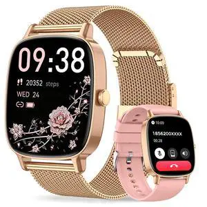 Smart Watch for Women, Answer/Make Call,1.85'' Ultra-Clear Screen Fitness Tracker with Heart Rate/Sleep/SpO2 Monitor,Smartwatch for iPhone/Samsung/Android,120+ Sport Modes,IP68 Waterproof with 2 Bands Smart Watch for Women, Answer/Make Call,1.85'' Ultra-Clear Screen Fitness Tracker with Heart Rate/Sleep/SpO2 Monitor,Smartwatch for iPhone/Samsung/Android,120+ Sport Modes,IP68 Waterproof with 2 Bands