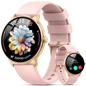 Smart Watch for Women, 1.32'' AMOLED Clear Screen, 2026 New Lightweight Women Smart Watch, Answer/Make Calls, Fitness Tracker with Heart Rate/Sleep/Step Counter, IP68 Waterproof, Gift for her, Pink Smart Watch for Women, 1.32'' AMOLED Clear Screen, 2026 New Lightweight Women Smart Watch, Answer/Make Calls, Fitness Tracker with Heart Rate/Sleep/Step Counter, IP68 Waterproof, Gift for her, Pink