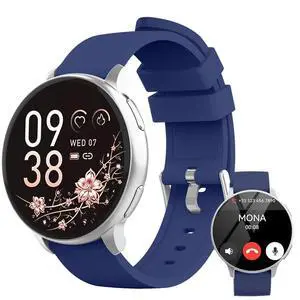 Smart Watch for Men Women Fitness Tracker with 100+ Sport Modes,Activity Trackers for iOS/Android Waterproof/Heart Rate/Sleep/Steps Monitor/Pedometer Monitor Monitor (Silver+Blue) Smart Watch for Men Women Fitness Tracker with 100+ Sport Modes,Activity Trackers for iOS/Android Waterproof/Heart Rate/Sleep/Steps Monitor/Pedometer Monitor Monitor (Silver+Blue)