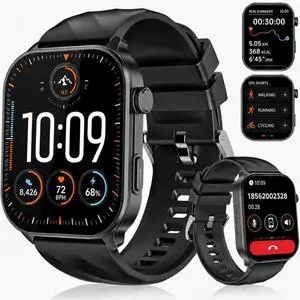 Smart Watch for Men, GPS, 2.01" HD Fitness Watch Black Smart Watch for Men, GPS, 2.01" HD Fitness Watch Black