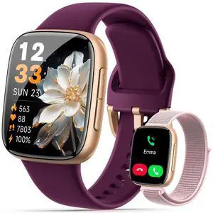 Smart Watches for Women for iPhone & Android Phones, 1.85"AMOLED Smart Watch with Heart Rate/ SpO2/ Sleep Monitor,3ATM Waterproof, Calls & Messages, 120+ Sports Modes FitnessWatch, Dynamic Dials Smart Watches for Women for iPhone & Android Phones, 1.85"AMOLED Smart Watch with Heart Rate/ SpO2/ Sleep Monitor,3ATM Waterproof, Calls & Messages, 120+ Sports Modes FitnessWatch, Dynamic Dials