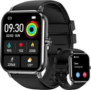 Smart Watch for Men Women, 1.83" HD Touchscreen Fitness Tracker with Bluetooth Calling, 130+ Sports Modes, Heart Rate Sleep Step Monitor, IP68 Waterproof, Compatible with iOS & Android Smart Watch for Men Women, 1.83" HD Touchscreen Fitness Tracker with Bluetooth Calling, 130+ Sports Modes, Heart Rate Sleep Step Monitor, IP68 Waterproof, Compatible with iOS & Android