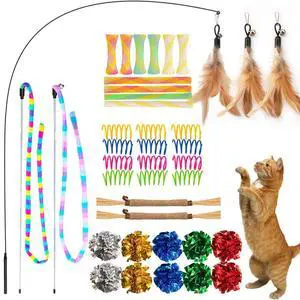 40-Pack Cat Toys for Indoor Cats & Kittens, Interactive Cat Toy 40-Pack Cat Toys for Indoor Cats & Kittens, Interactive Cat Toy